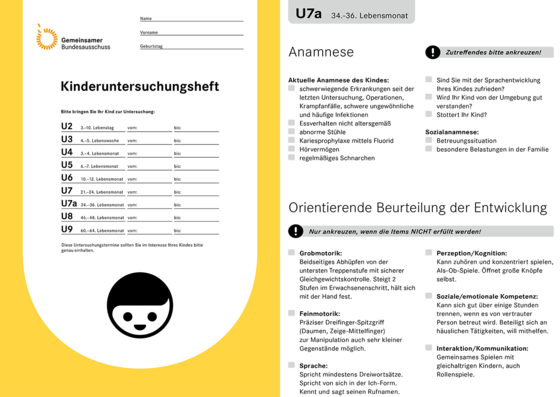 Gelbes Kinderuntersuchungsheft